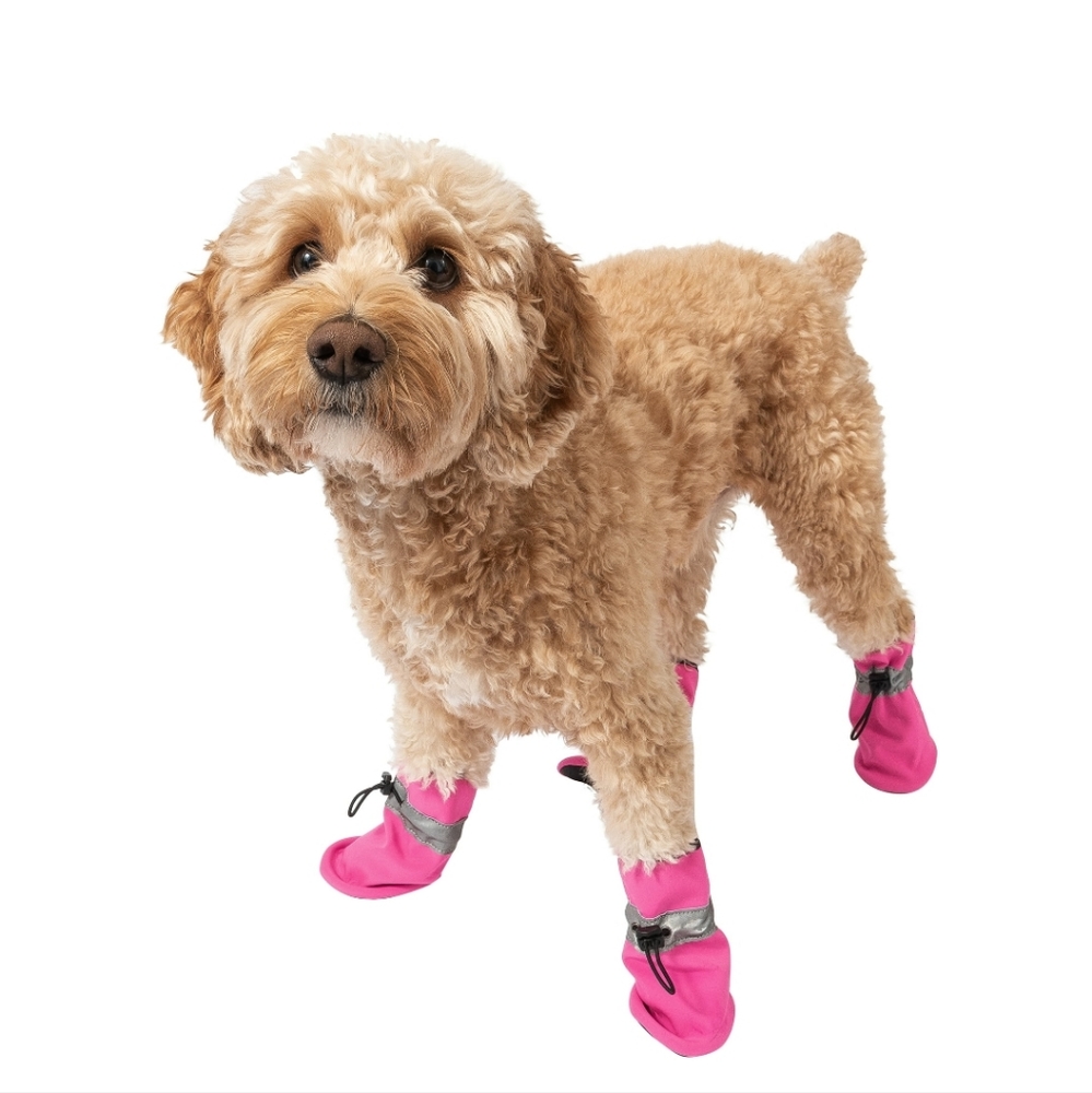Set | Justice Pet Reflective Booties - Pink | Small